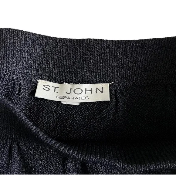 Two-Piece St. John Suit - Pale Pink and Black Jacket PLUS Black Skirt - Size 4 - Picture 11 of 16